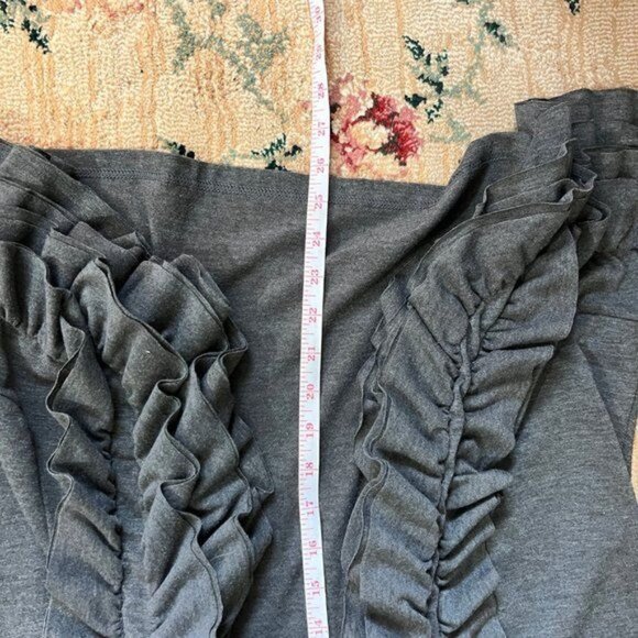 CATO - Women's Gray Ruffled Open-Front Cardigan ... - Picture 9 of 13